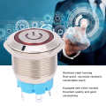 2pcs 12~24VDC Push Button Switch 19mm Round 4PIN Self Reset with Light Power Pattern. 