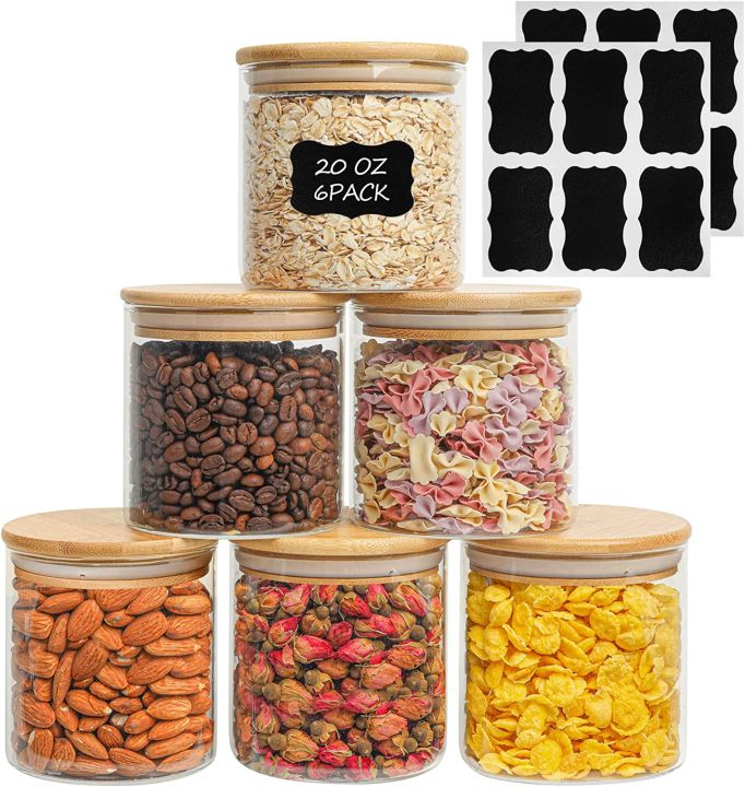 6pcs%20set%20Glass%20Jar%20with%20Wooden%20Lid%20Glass%20Jars%20Set,Upgrade%20Spice%20Jars%20with%20Wood%20Airtight%20Lids%20and%20Labels,%206%20Piece%20Small%20Food%20Storage%20Containers%20for%20Home%20Kitchen,%20Tea,%20Herbs,%20Sugar,%20Salt,%20Coffee,%20Flour,%20Herbs,%20Grains%E2%80%A6%20-%20450%20ml%20-%20Image%205