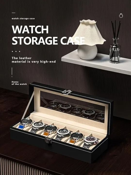 Watch%20Box%20for%20Men%20PU%20Leather%20Watch%20Organizer%20Storage%20Style%20Black%20Holds%20Up%20to%2012%20Watches%20-%20Image%202