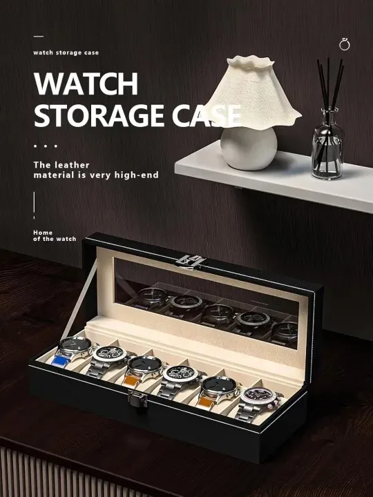 Watch%20Box%20for%20Men%20PU%20Leather%20Watch%20Organizer%20Storage%20Style%20Black%20Holds%20Up%20to%2012%20Watches%20-%20Image%202