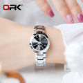 OPK Watch for Women  Waterproof Fashion Korean Style Diamond Dial Luminous Calendar Stainless Steel Ladies Relo 8105. 