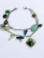Bracelets of Double Chains, Charms, Beads | Elegant Bracelet With Extension | Unique Fashion Accessories | Beautiful and Lightweight Jewelry. 