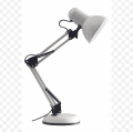 White Colour Adjustable Aesthetic Study Table Desk Lamp  2ft Flexible Metal Swing Arm 360 rotation E27 eye protection Decoration Simple Modern Ornaments Creative Bedroom Bedside Study Office Bedroom Reading Lamp with Heave Base. 