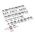 1 pc 25mm Silver Metal DIY 3D Alphabet Letter Digital Number Car Emblem Sticker. 