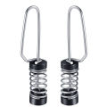 MeterMall 2pcs/4pcs Fishing Flag Clips, Stainless Steel Marine Boat Flag Clips For Halyards Outrigger Lines Hiking Camping Antennas Stern Lights Flagpole Rope. 