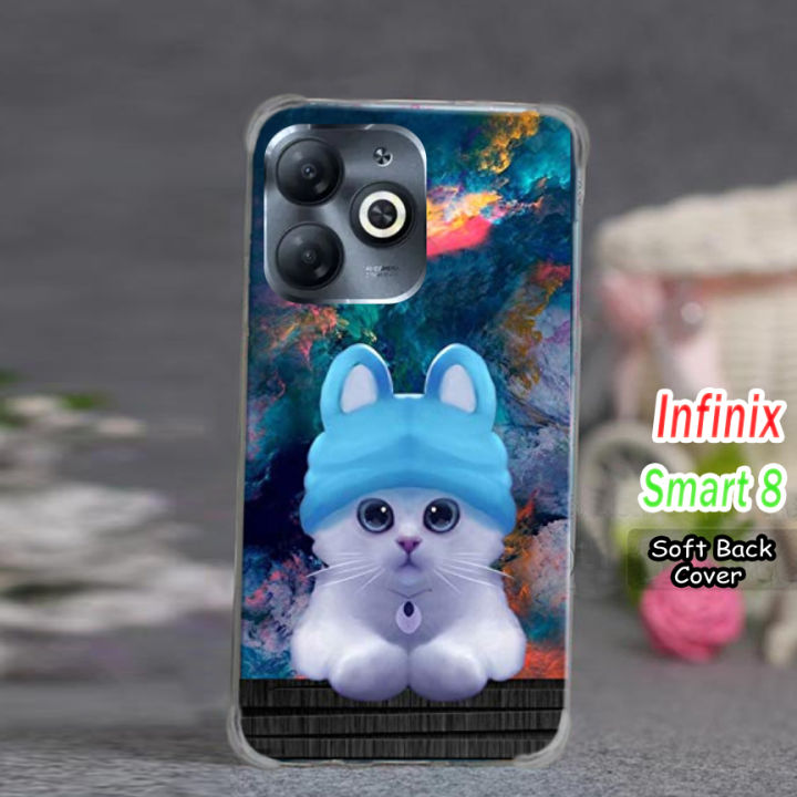 Infinix Smart 8 Back Cover - Cat 2Gud Soft Phone Case For Girls And Boys