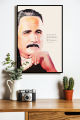 Allama Iqbal framed illustration artwork portrait. 