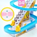 Small Duck Climbing Stairs Toy Electric Ducks Chasing Racetrack Game Set,Fun Duck Stair Climbing Toy for Toddlers and Kids. 