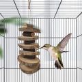 Bird Wood Chew Toy，2-Pcs Parrot Hanging Wooden Blocks Cage Grinding Bead Toy for Budgies Parakeet Cockatiel Conure Lovebirds.. 