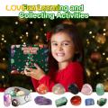 Christmas Gift for Teenagers Geology Rock Advent Calendar 24 Faux Crystal Gemstone Gifts for Kids Perfect Christmas Learning Set for Boys Girls Christmas Advent Calendar. 