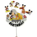Mickey Mouse Theme Cake Toppers - Cake Toppers - Red Colors - Boys Theme - Pack Of 6 Cake Toppers. 