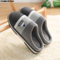 yaPUIMENTIUA Slipper Men Warm Striped Indoors Anti-slip Winter House Shoes House Bedroom Slippers Warm Winter Cotton Slippers. 