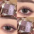 4 Colors Mini Matte Glitter Purple Eyeshadow Palette Waterproof Long-lasting Shimmer Purple Eyeshadow Nude Eye Pigment. 