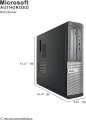 Dell Optiplex 3010 Desktop PC - Intel Core i5-3450 3.1GHz 8GB RAM 500GB HDD DVD Windows 10 Pro. 