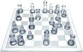 Fine Glass Chess Game Set Glass Chess Pieces Crystal Mirror Chess Board Contemporary Chess. 