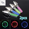2 Pcs Cycle Bike Glow In The Dark Car Tyre Valve Cap Motion Running Sensor Activated Wheel Spokes Neon LED Light. 