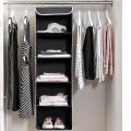 Closet Organizer Hanging Storage Bag Wardrobe Cloth Organizer 5 Layers. 