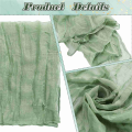 Wrinkled Dinner Napkins Table Napkins Decorative Cloth Napkins (Green, 12 Packs). 