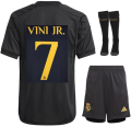 Real Madrid T-shirt and Shorts Football Kit away new design 2023/2024 Adults and Kids Sizes Available. 