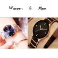 ( 2 Watches )Beautiful Stylish Steel Belt Watch for Girl & Boy (For Couple). 