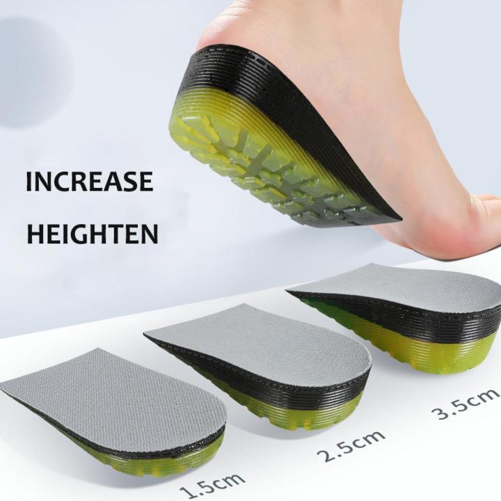 Increase Height Insoles Men Women Soft Stable Soles1.5CM 2.5CM 3.5CM Lifting Gel Invisible Half Pads