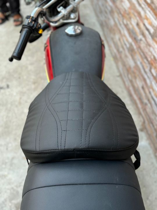 Water Proof Bike Seat Cushion /Motorcycle Seat Cover / Motor Bike Long Route Cushion Long Travel Seat Comfortable (Molty Foam 1inch) with fine quality Crocodile pattern stitching