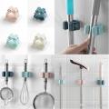 Pack of 3 Wall Mounted Mop Organizer Holders – Heavy Duty Brush & Broom Hanger – Kitchen & Bathroom Storage Rack – Seamless Mop Hook – Space-Saving Home Organizer. 
