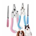 Pet Dog Cat Nail Clippers Nail Stainless Steel Pet Grooming Shears - Blue. 