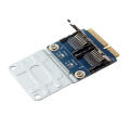 Ecocc 2 SSD HDD for Laptop Dual Micro- SD SDHC SDXC TF to Mini PCIe Memory Card Reader MPCIe. 