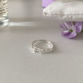 S925 sterling silver Japanese cherry blossom ring women's opening adjustable niche high-end sense light luxury versatile new product trend. 