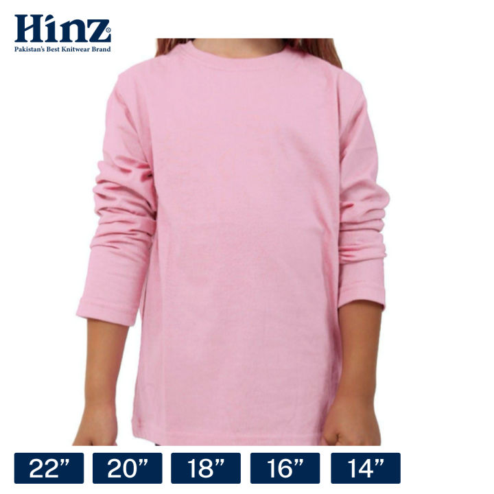 Hinz Youth Essential Round Neck Unisex Top (Full Sleeves) Combed Cotton Interlock