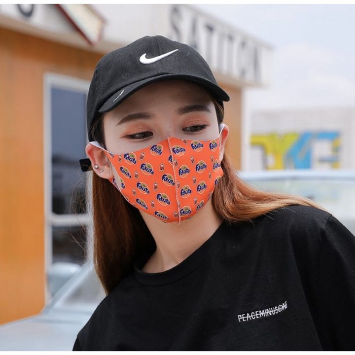 Washable Reusable Cotton Ice Silk 3D Face Mask For Adults