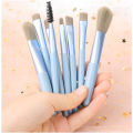 8 Pcs Mini Travel Portable Soft Makeup Brushes Set Eye Shadow Foundation Powder Eyelash Lip Concealer Blush Make Up Brush Set - Random Colours. 