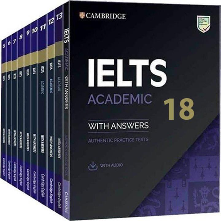 IELTS Cambridge Academic Training 18 Books Set with QR Code for Audio Listening