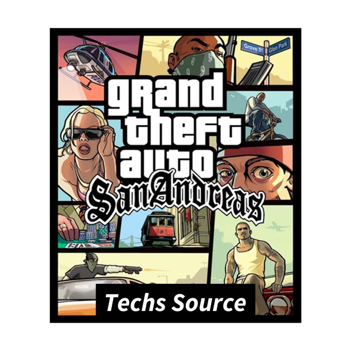 GTA SA, GTA San Andreas, Downloadable PC Games Old Computer Game by Techs Source