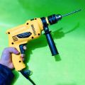 13mm Hammer Drilling Machine Multi Functional Electric Drill Machine Drill Screw Driver Option Reverse Forward Slow Fast 13mm Hammer Drill Machine | Multi-Functional Electric Drill & Screwdriver | Reverse & Forward Rotation | Variable Speed. 