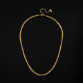 simple 18k gold plated diamond shiny real gold plated chain necklace for woman man. 