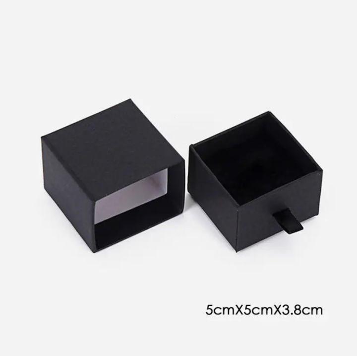 Pack of 12 Ring Box || Jewellary Organizer || Black Drawer Jewelry Box for Ring ||Packaging Storage Gift Boxes || Small Business Packaging Material