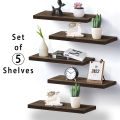 Hexagonal wooden shelf set of 3 & set of 6  wooden wall rack shelf,  book shelf, artifact shelf. 
