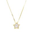 Single Stone Solitaire Cz Cubic Zirconia Delicate Dainty Box Chain 925 Sterling Silver Bezel Heart Single Stone Star Necklace. 