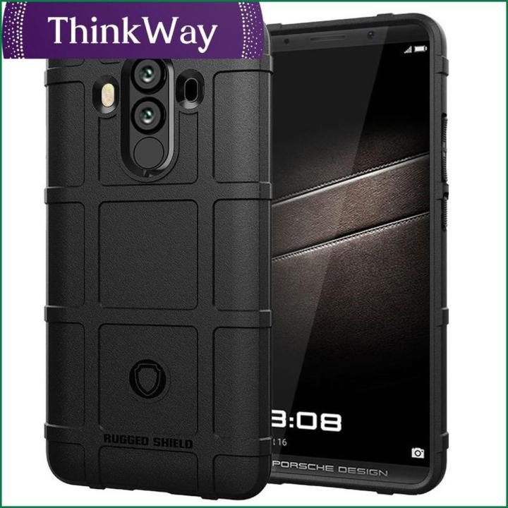 【ThinkWay】Armor Shock Absorption Shockproof Case For Huawei Mate 10 Porsche Design Anti Scratch Carbon Fiber Design Bag Cover 6.0 inch