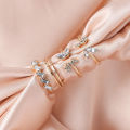 7Pcs/Set Vintage Crystal Flower Butterfly Ring for Women Girls Hollow Bohemia Geometric Korean Exquisite Finger Jewelry. 