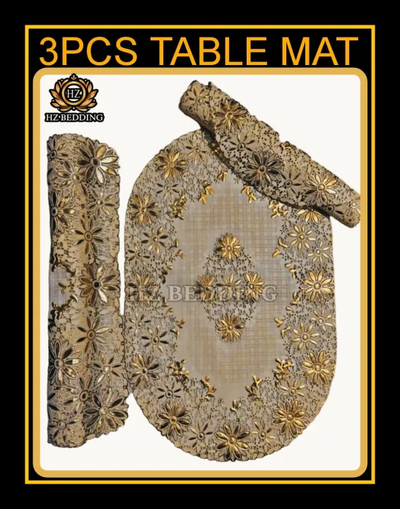 Product%20details%20of%203pcs%20center%20table%20dressing%20table%20mat%20side%20Table%20Mat%20Golden%20Large%20pcs%20size(15%C3%9736)%20And%20small%202pcs%20size(12%C3%9718)%20Inches%20material%20vinyl%20soft%20plastic%20Premium%20Size%201%20Large%20width%2015"%20x%20length%2036"2%20Small%20width%2012"%20x%20length%2018"Material%20:%20PVCFeatur%20-%20Image%203