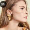 Sooma Mart Trendy Double Butterfly Stud Earrings For Women Gift Jewelry. 
