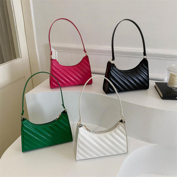 Fashion Exquisite Shopping Bag Retro Casual Women Totes Shoulder Bags Female Leather Solid Color Chain Handbag For Women