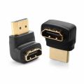 HDMI Female to HDMI Male 90 Degree Right Angle Adapter (L Shape - coupler) (High quality). 