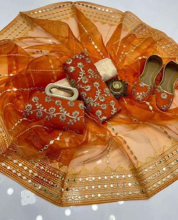 Party%20Wear%20Dress%20-%20Ladies%20Chiffon%20Crinkle%20Embroidered%20Shirt%20-%20Unstiched%203%20PC%20Dresses%20for%20Women%20-%20Self%20Embossed%20Masuri%20Shalwar%20-%20Sheesha%20Embroidery%20Dupatta%20with%20Heavy%20Pallu%20Embroidery%20&%20Free%20Gift%20Khussa%20&%20Clutch%20-%20Orange%20(Customized)%20-%20Image%209