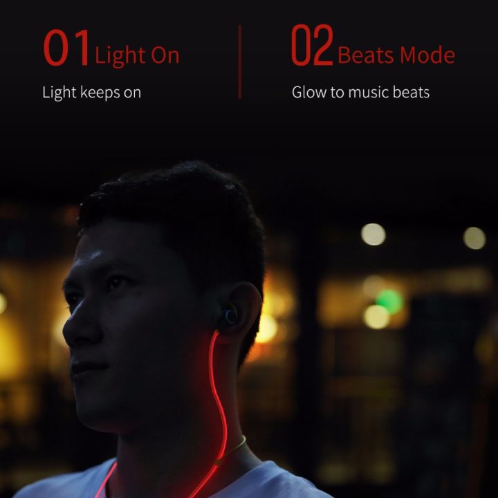 ROCK%20Mulu%204.0%20Wireless%20Bluetooth%20Earbuds%20In%20Ear%20Headphones%20Neck%20Hanging%20Handfree%20Earphone%20Flash%20LED%20Wire%20-%20Image%205