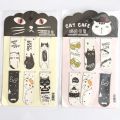 6pcs /Set Kawaii Oreo Cat Cactus Magnetic Bookmarks Books Marker of Page Stationery School Office Supply Paper Clip. 