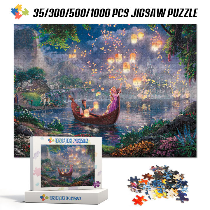 Disney Princess High Quality Cardboard Puzzles Tangled Anime Jigsaw Puzzle 1000 Pieces Puzzles for Adults Children Toys with Box BruberryBe